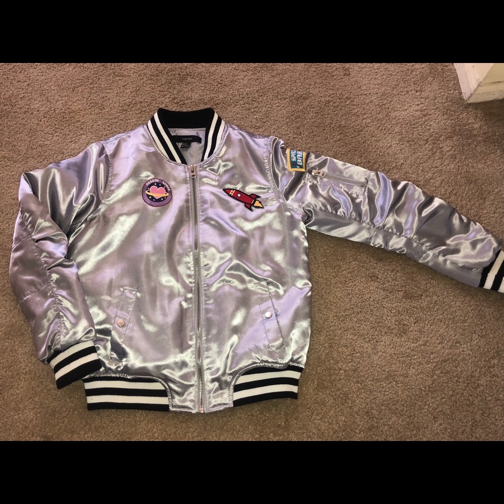Silver bomber jacket